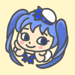 メンバーカラー青の女性アイドルのイラスト