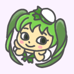 メンバーカラー緑の女性アイドルのイラスト