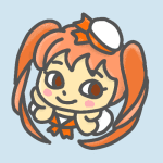 メンバーカラーオレンジの女性アイドルのイラスト