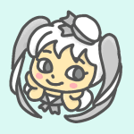 メンバーカラー白の女性アイドルのイラスト