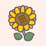 ヒマワリの花のイラスト