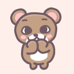 茶色の熊のイラスト