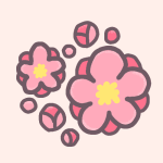 桃の花のイラスト