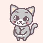 灰色の猫のイラスト