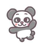 パンダのイラストで背景は透明
