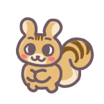 リスのイラストで背景は透明