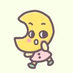 月のキャラクターのイラスト
