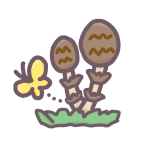 つくしのイラストで背景は透明