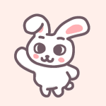 白い兎のイラスト