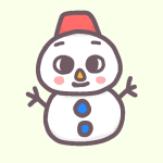 雪だるまのイラスト