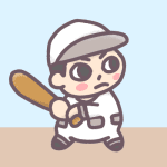 男子野球部員のイラスト