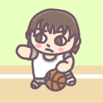 女子バスケ部員のイラスト