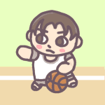 男子バスケ部員のイラスト