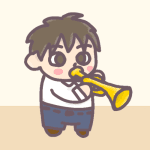 男子吹奏楽部のイラスト