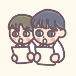 男子合唱部員のイラスト