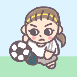 女子サッカー部員のイラスト