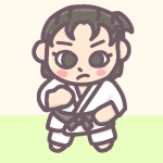 女子柔道部員のイラスト