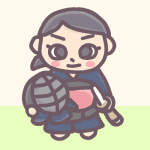 女子剣道部員のイラスト