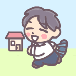 男子帰宅部員のイラスト