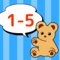 熊のぬいぐるみのイラスト「1-5」のロゴあり