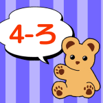 熊のぬいぐるみのイラスト「4-ろ」のロゴあり