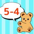 熊のぬいぐるみのイラスト「5-4」のロゴあり