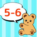 熊のぬいぐるみのイラスト「5-6」のロゴあり