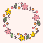 花のリースのイラスト