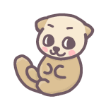 ラッコのイラストで背景は透明