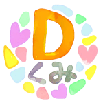 水彩画風のイラスト「Dくみ」のロゴあり