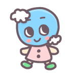 空を擬人化したキャラクターで背景は透明