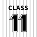 野球ユニフォーム風のイラスト「CLASS11」のロゴあり