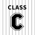 野球ユニフォーム風のイラスト「CLASS　C」のロゴあり