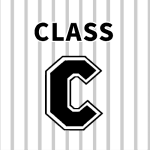 野球ユニフォーム風のイラスト「CLASS　C」のロゴあり