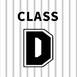 野球ユニフォーム風のイラスト「CLASS　D」のロゴあり