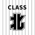 野球ユニフォーム風のイラスト「CLASS北」のロゴあり
