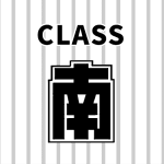 野球ユニフォーム風のイラスト「CLASS南」のロゴあり