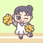 チアリーディング部員のイラスト