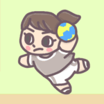 女子ハンドボール部員のイラスト