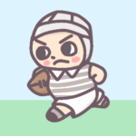ラグビー部員のイラスト