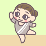 女子体操部員のイラスト