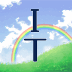青空と虹のイラスト「IT」のロゴあり