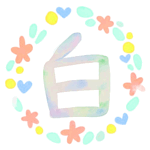 水彩画風リースのイラスト「白」のロゴあり