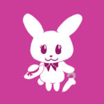 オシャレでレディな兎のイラストで全体的にピンク色