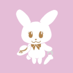 オシャレでレディな兎のイラストで全体的に白っぽい