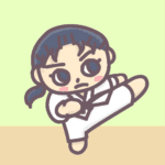 女子空手選手のかわいいイラスト