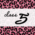 クールでかっこいいピンクヒョウ柄に「class 5」のロゴあり