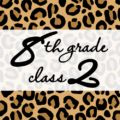 クールでかっこいいヒョウ柄に「8thgrade class2」のロゴあり