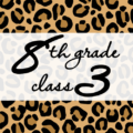 クールでかっこいいヒョウ柄に「8thgrade class3」のロゴあり