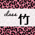 クールでかっこいいピンクヒョウ柄に「class 竹」のロゴあり